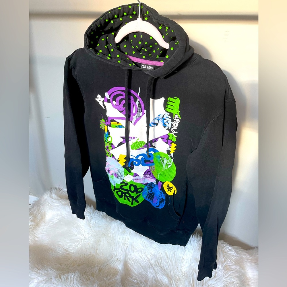 Zoo York - Black colorful abstract design - pullover hoodie